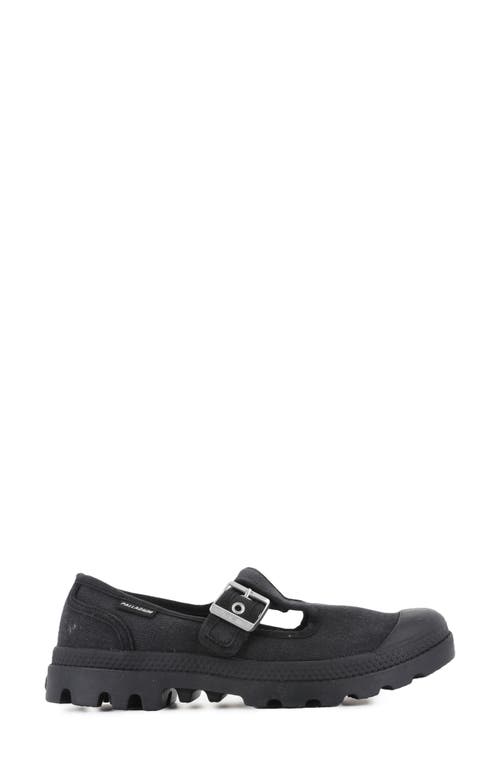 Palladium Pampa Mary Jane Flat In Black