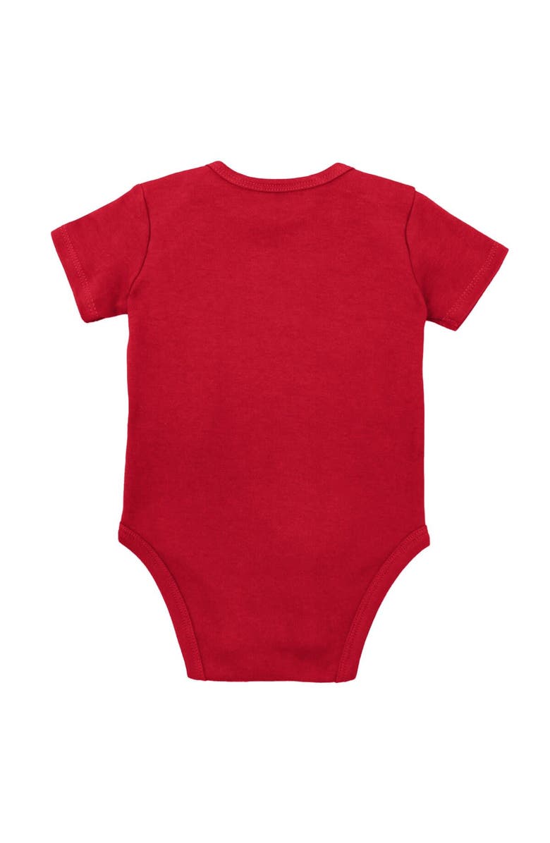 Mitchell & Ness Infant Mitchell & Ness Scarlet/Heather Gray Nebraska Huskers 3-Pack Bodysuit, Bib and Bootie Set, Alternate, color, Scarlet