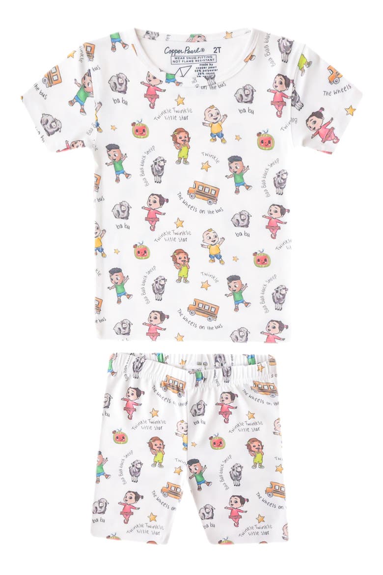 CoComelon Fitted Two-Piece Short Pajamas, Main, color, LIGHT BEIGE