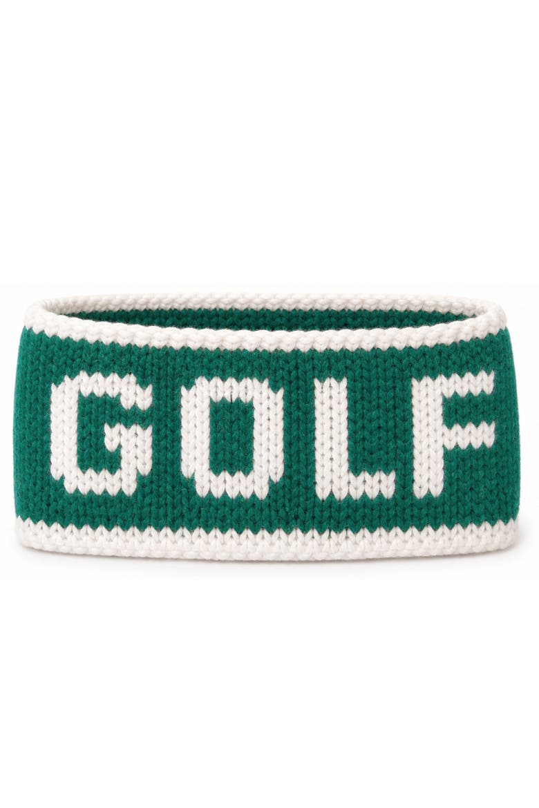 Adult Knit Golf Headband, Alternate, color, Green/Ivory