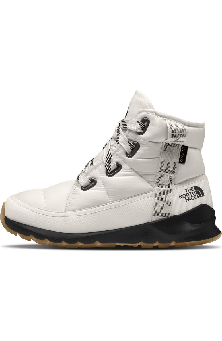 The North Face ThermoBall<sup>™</sup> Luxe Faux Fur Lined Waterproof Boots, Main, color, Gardenia White Tnf B