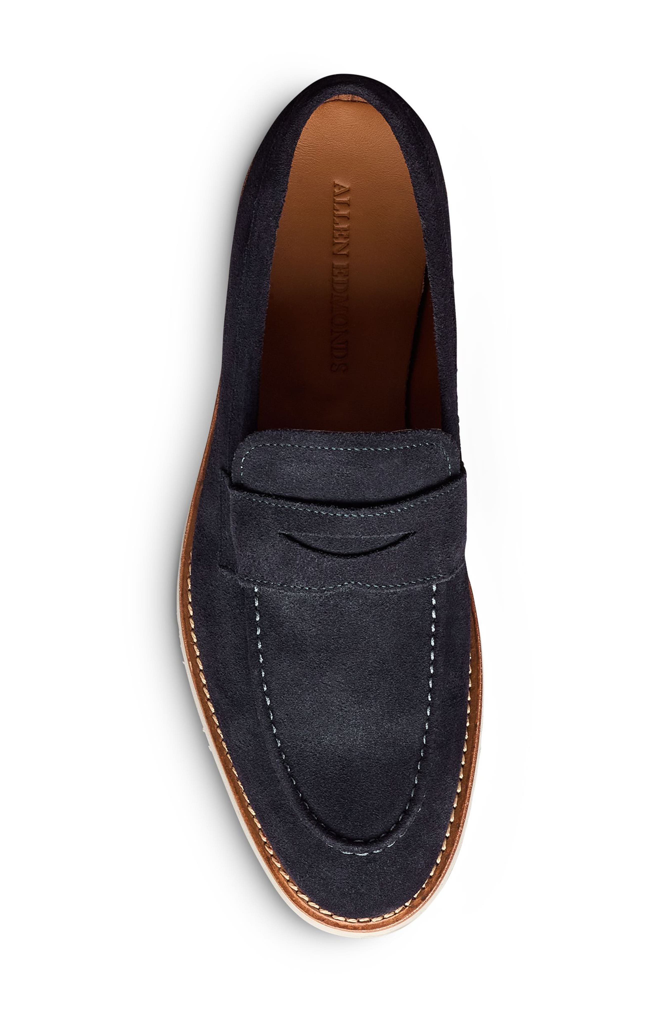 Allen Edmonds Damon Penny Loafer, Alternate, color, Navy
