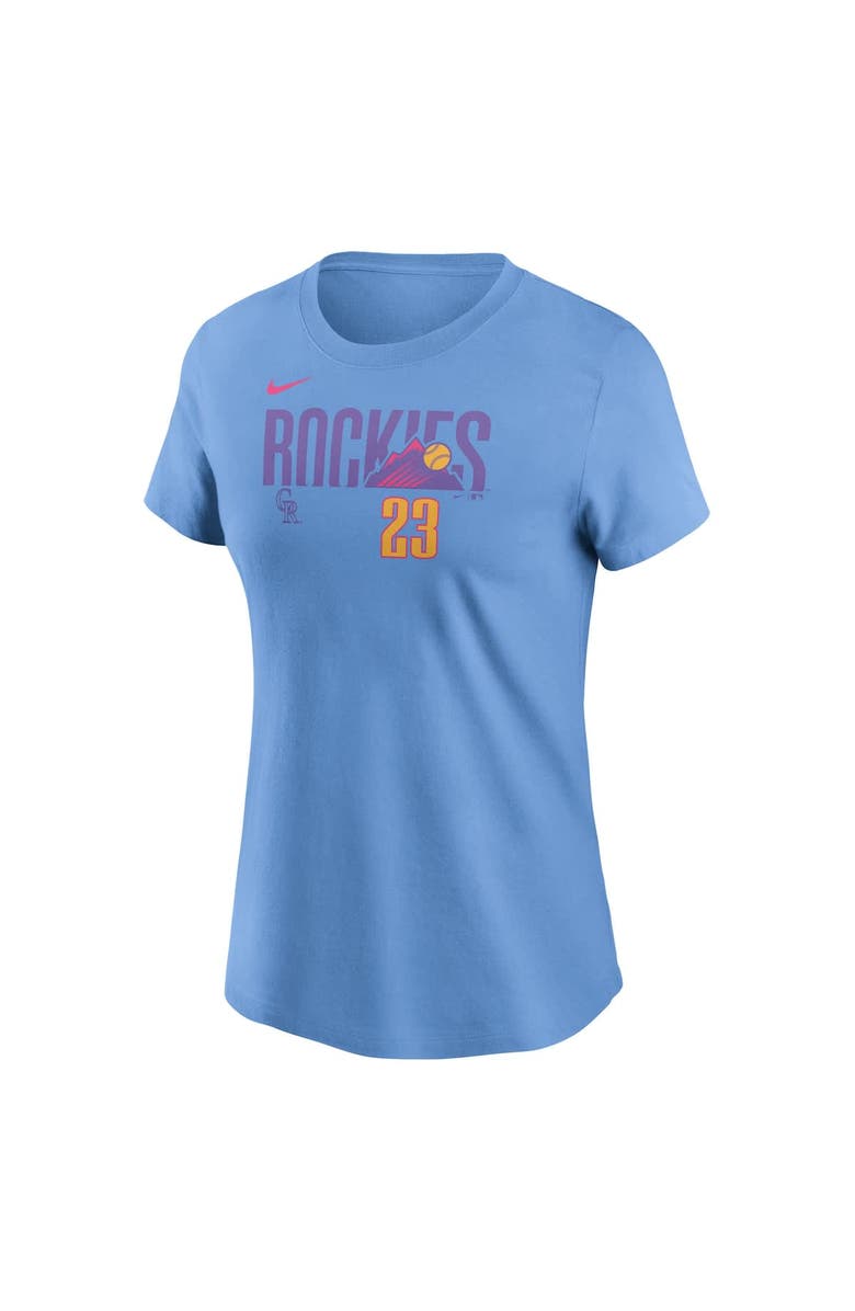Nike Women's Nike Kris Bryant Light Blue Colorado Rockies 2025 City Connect Fuse Name & Number T-Shirt, Alternate, color, Light Blue