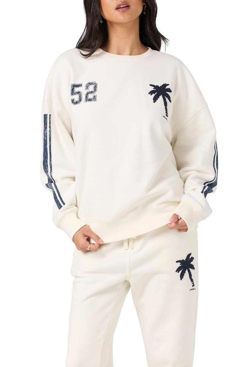 Team Graphic Oversized Sweatshirt, Alternate, color, TOFU