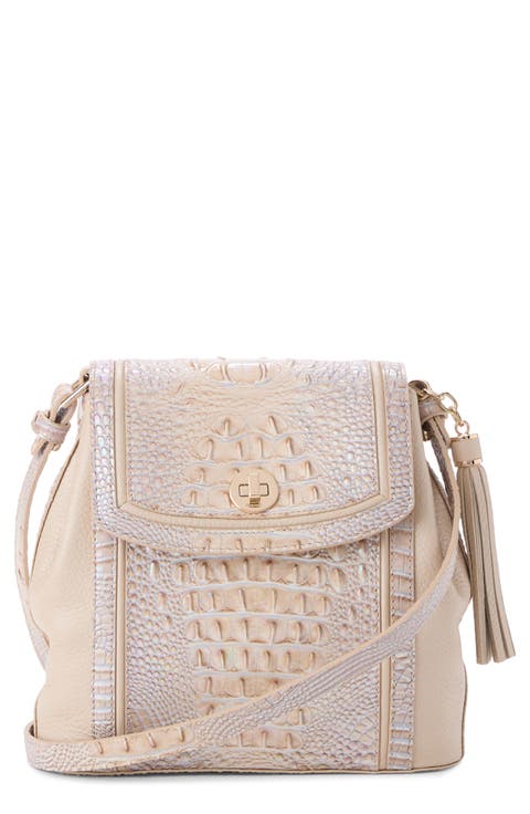Margo Croc Embossed Leather Crossbody Bag