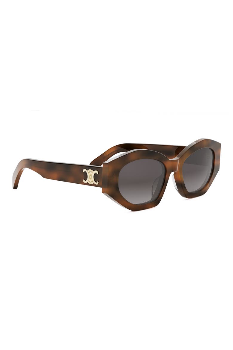 Triomphe 54mm Cat Eye Sunglasses, Alternate, color, BLONDE HAVANA / GRADIENT BROWN
