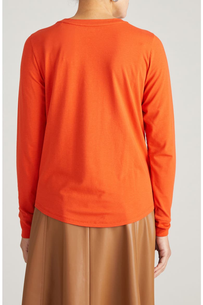 T Rex Long Sleeve Tee, Alternate, color, ORANGE FLAME