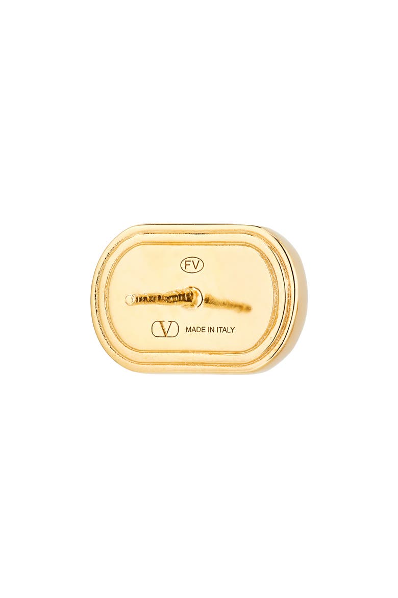 VLOGO Ovalette Enamel Stud Earrings, Alternate, color, ORO/ ROSA