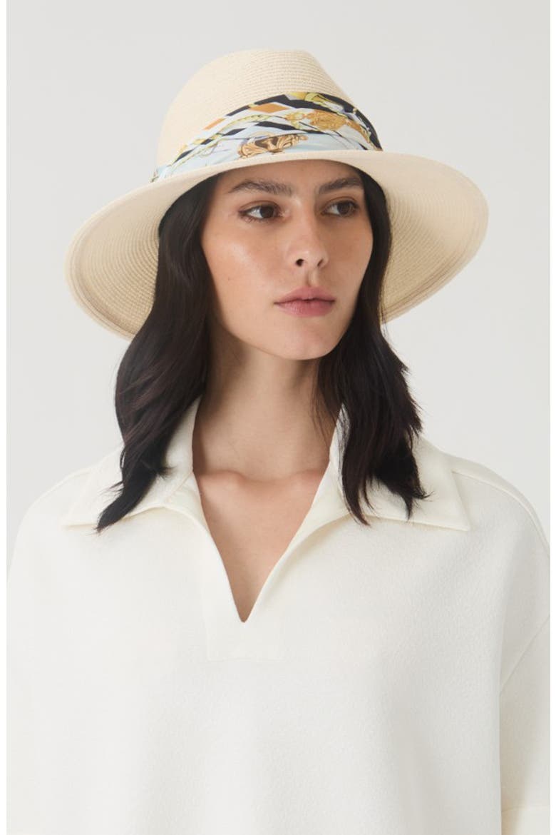 Courtney Straw Fedora, Alternate, color, IVORY