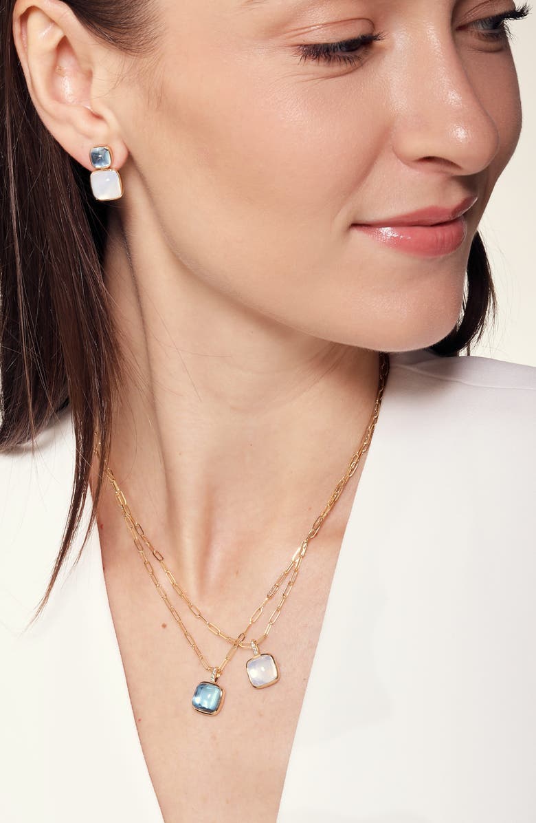 SYNA Cirra Petite Quad Necklace, Alternate, color, Blue Topaz