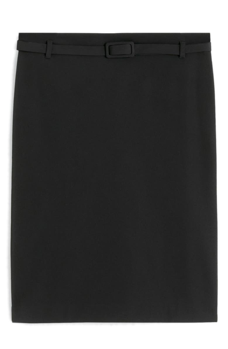 MANGO Belted Pencil Skirt, Main, color, 