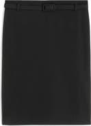 MANGO Belted Pencil Skirt