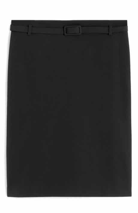 Belted Pencil Skirt