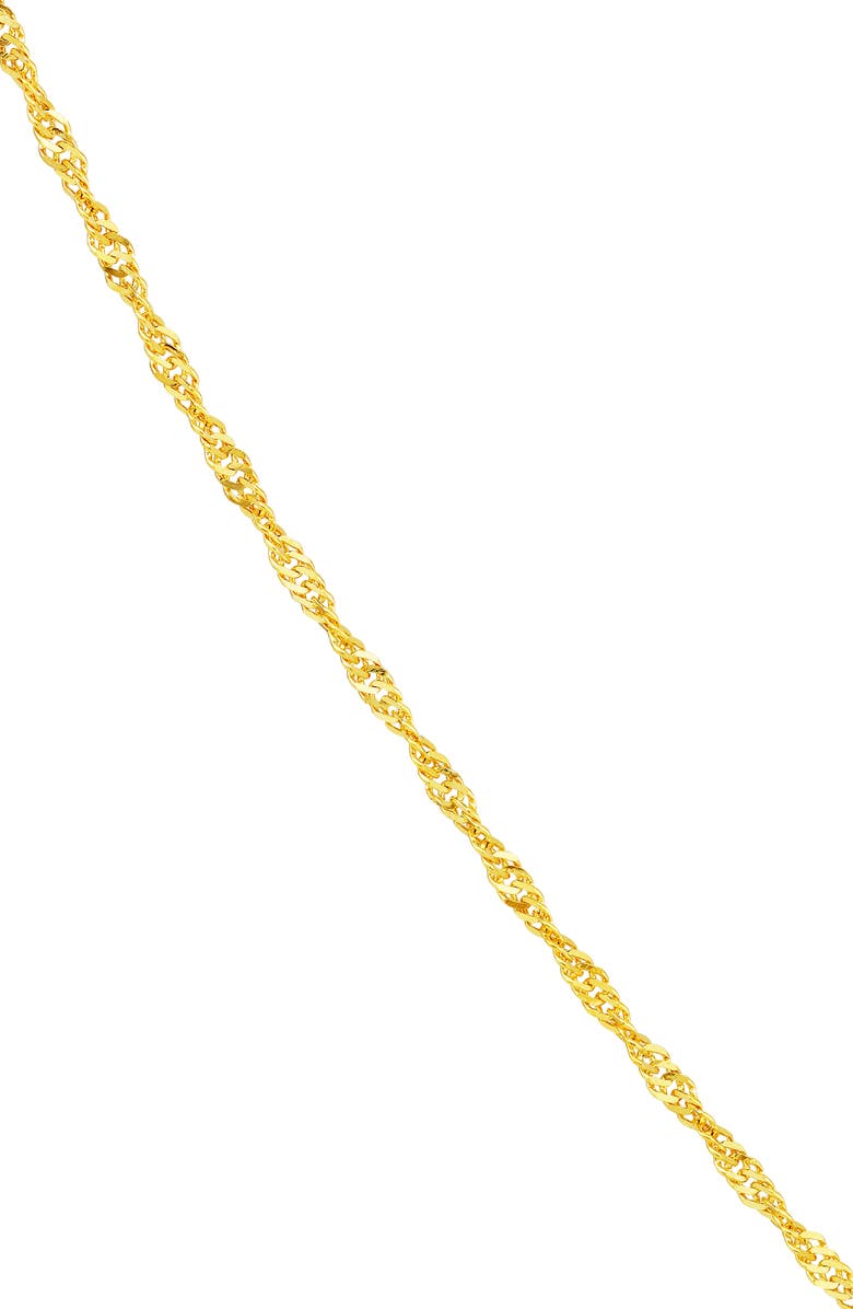 HAWLEY ST 14K Yellow Gold Singapore Twist Chain Necklace, Alternate, color,