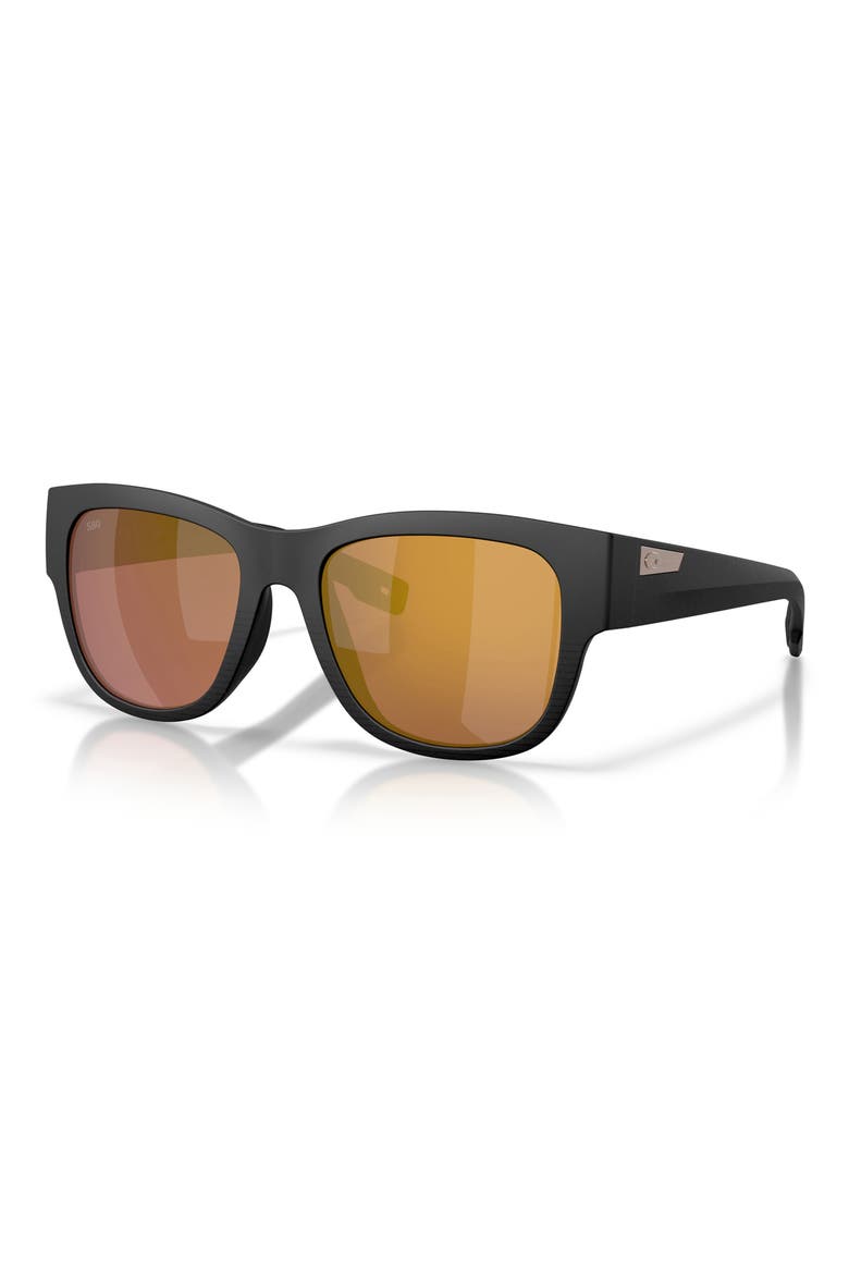 Caleta 55mm Polarized Square Sunglasses, Alternate, color, NETPLUS BLACK / GOLD