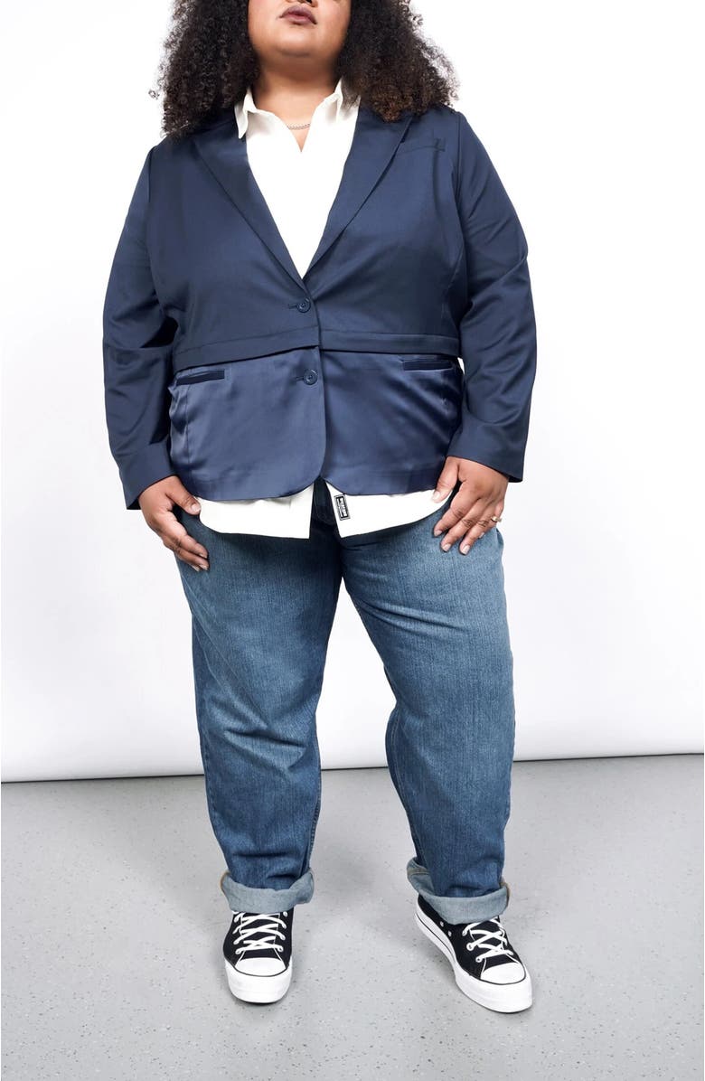 WILDFANG The Empower Cropped Convertible Blazer, Alternate, color, 