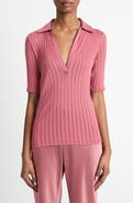 Vince Rib Cotton Polo