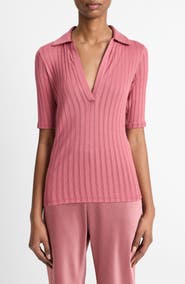 Vince Rib Cotton Polo