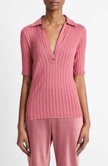Vince Rib Cotton Polo