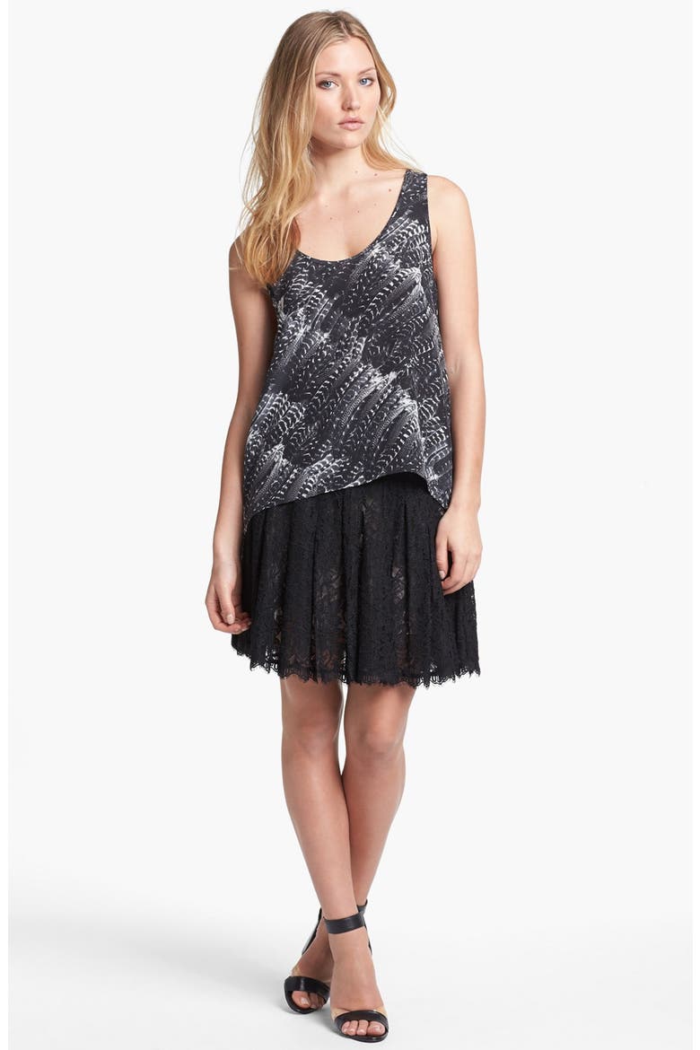 'Fiala' Silk Tank, Main, color, CAVIAR