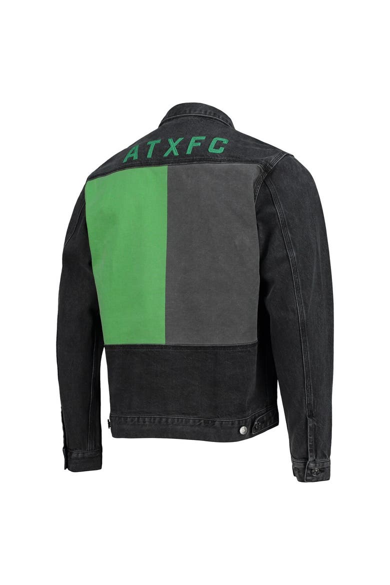 Men's The Wild Collective Black Austin FC Denim Button-Up Jacket, Alternate, color, Black