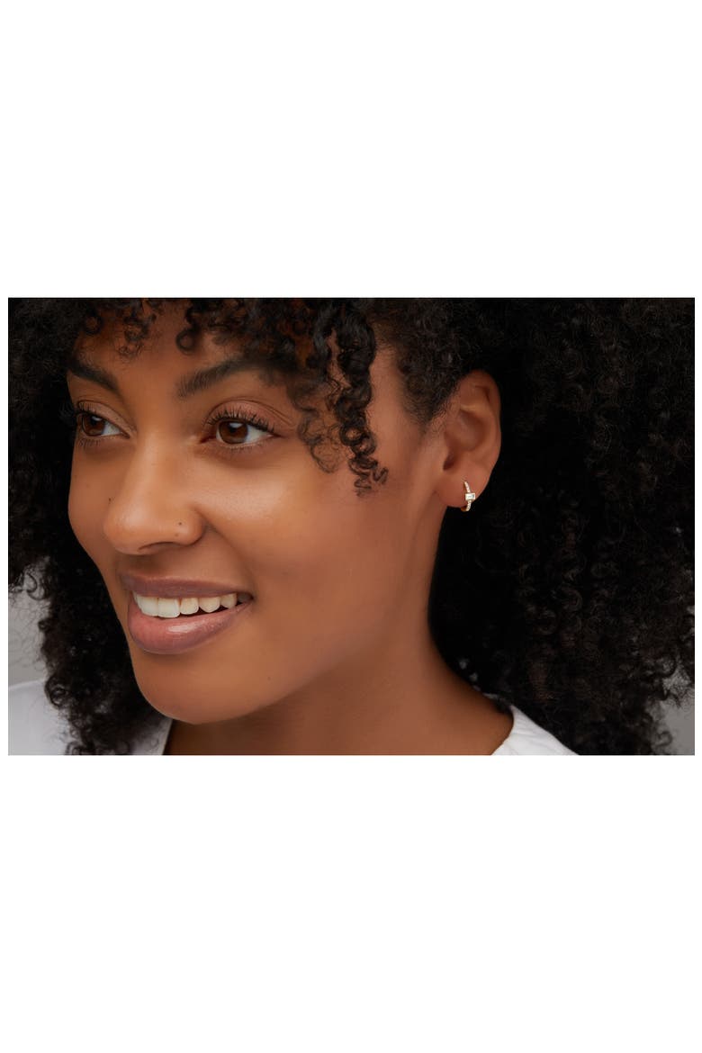 Katharine Diamond Hoop Earrings (Nordstrom Exclusive), Alternate, color, YELLOW GOLD