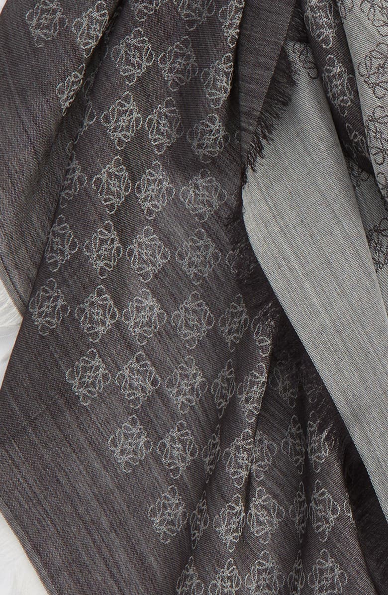 Loewe Monogram Wool & Silk Scarf, Alternate, color, 