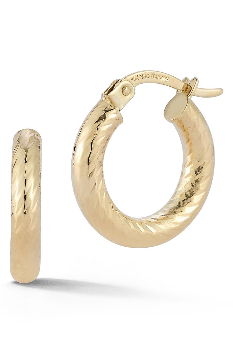 Ember Fine Jewelry Textured Hoop Earrings, Main, color,