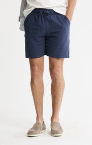 JACHS Linen Blend Drawstring Shorts