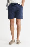 JACHS Linen Blend Drawstring Shorts
