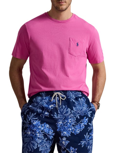 Big & Tall Classic Fit Jersey Crewneck Pocket Tee