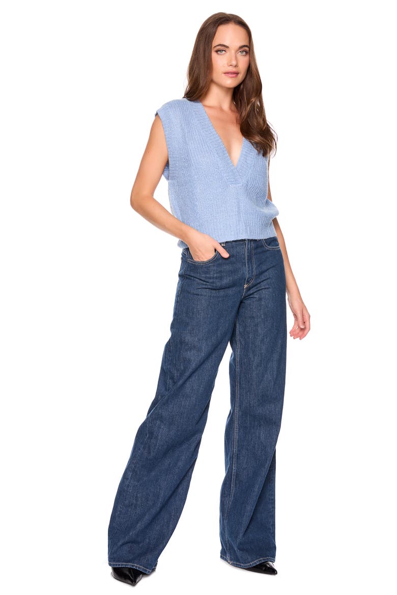 V-Neck Sweater Vest, Alternate, color, MEDITERRANEAN