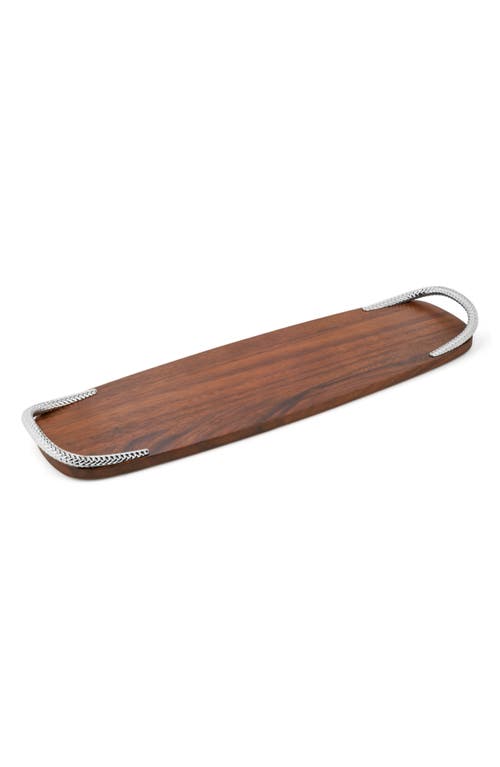 Nambe Nambé Wood Cheeseboard Tray With Handles In Brown
