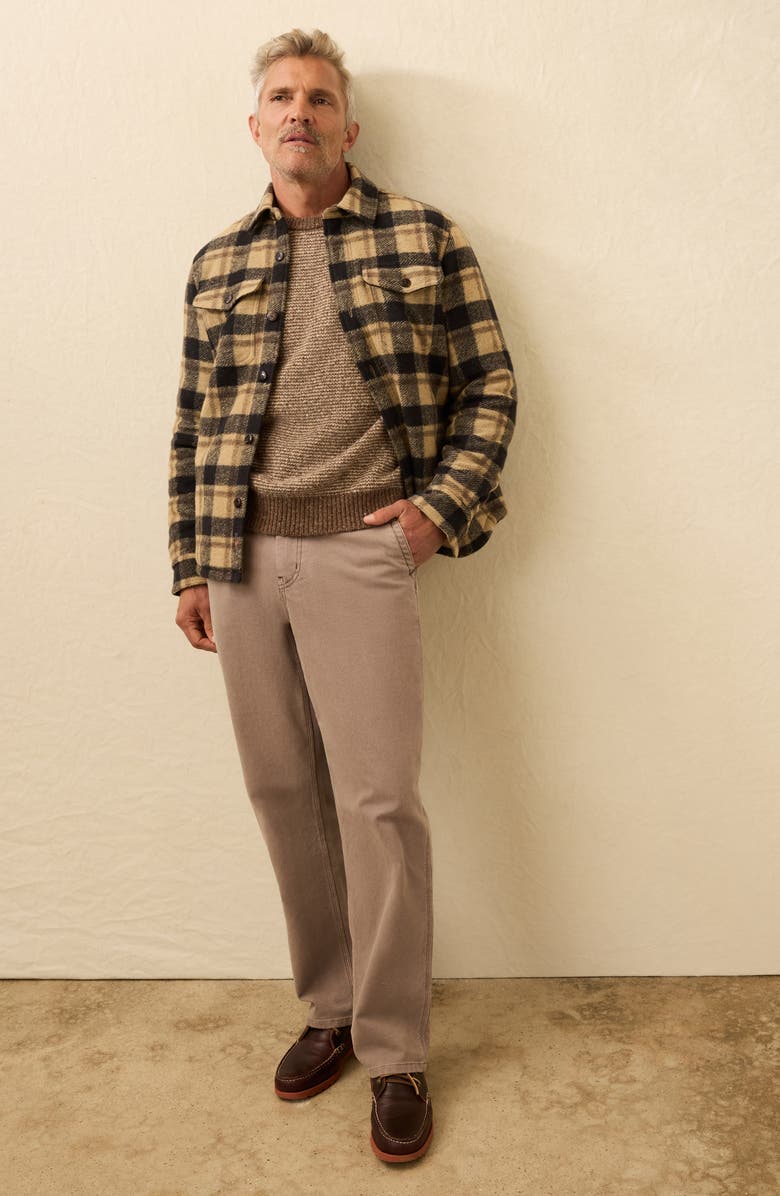 Faherty Range Fleece Lined Shirt Jacket, Alternate, color, Shadow Earth Plaid