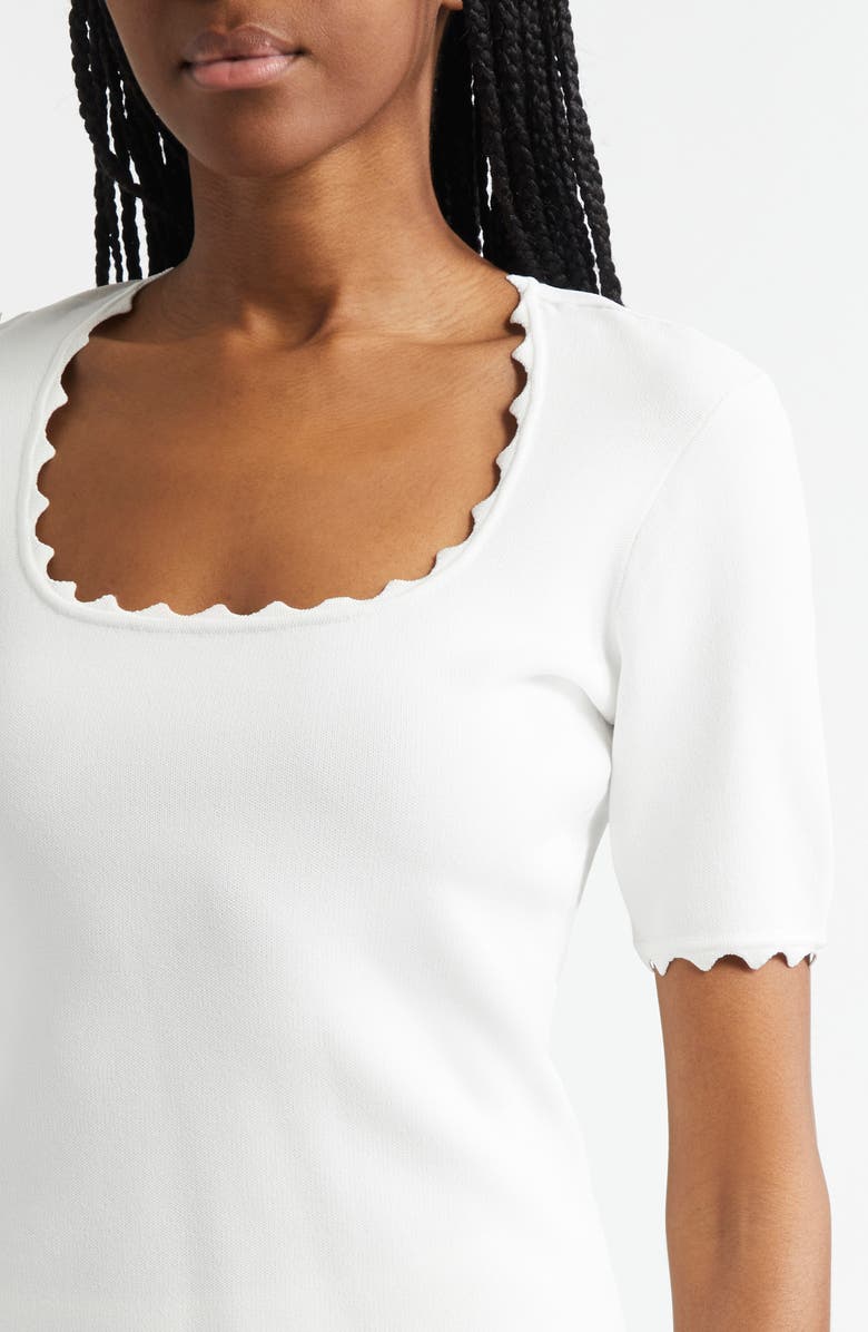 Emporio Armani Stretch Milano Top, Alternate, color, Soft White