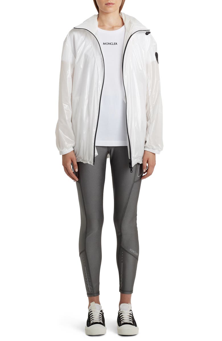 Moncler Melucta Back Logo Packable Hooded Jacket, Alternate, color, 