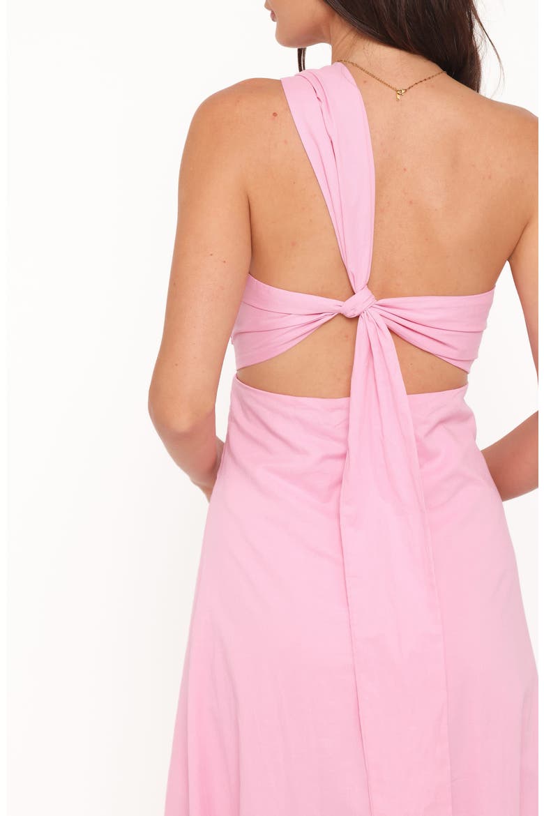 Luna One-Shoulder Cutout Maxi Dress, Alternate, color, PINK