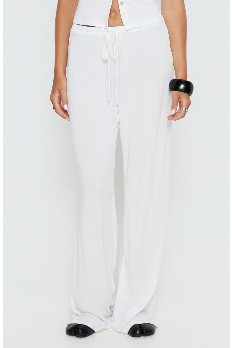 Gavrielle Pull-On Straight Leg Jersey Pants, Main, color, WHITE