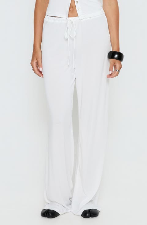 Gavrielle Pull-On Straight Leg Jersey Pants
