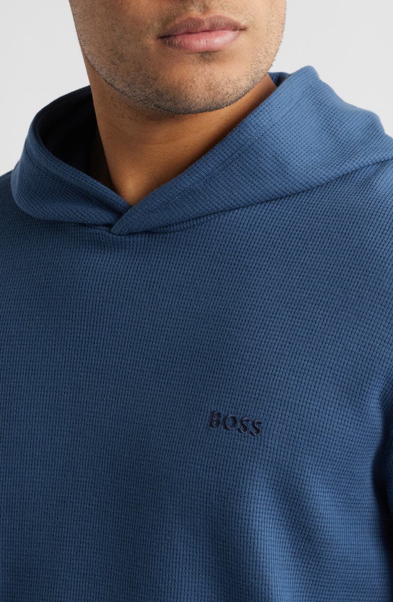 BOSS Waffle Lounge Hoodie, Alternate, color, Medium Blue