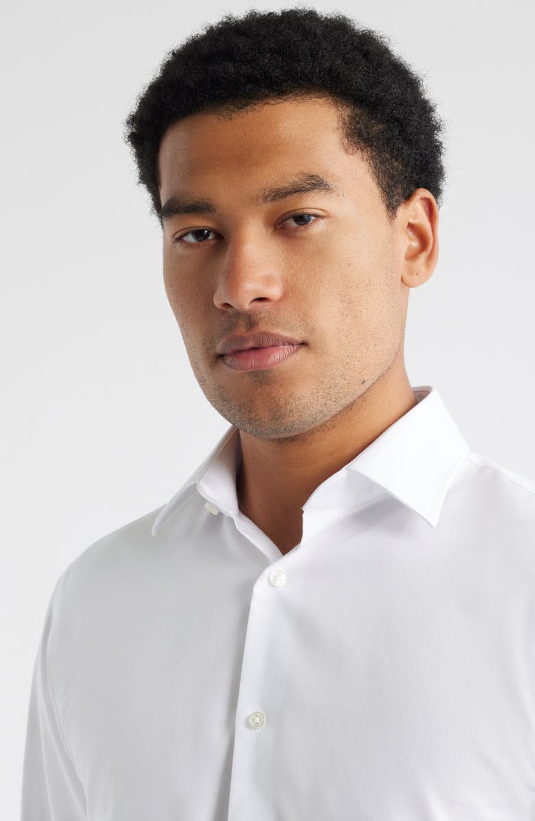 Nordstrom Trim Fit Royal Oxford Dress Shirt, Alternate, color, White Royal Oxford