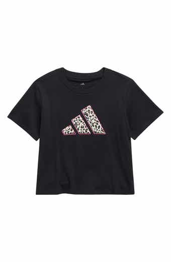 adidas Kids' Jersey Leopard Logo Graphic T-Shirt