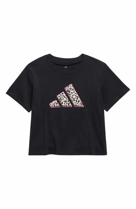adidas Kids' Jersey Leopard Logo Graphic T-Shirt