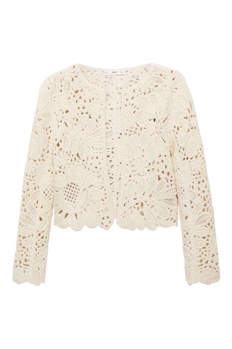 Open Knit Cardigan Jacket, Alternate, color, ECRU