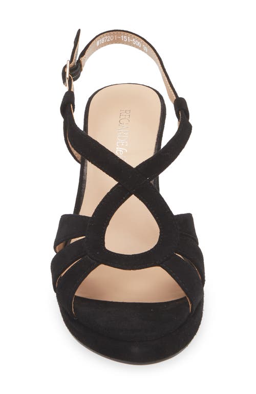 Regarde Le Ciel Martina Slingback Platform Sandal In Etna Black