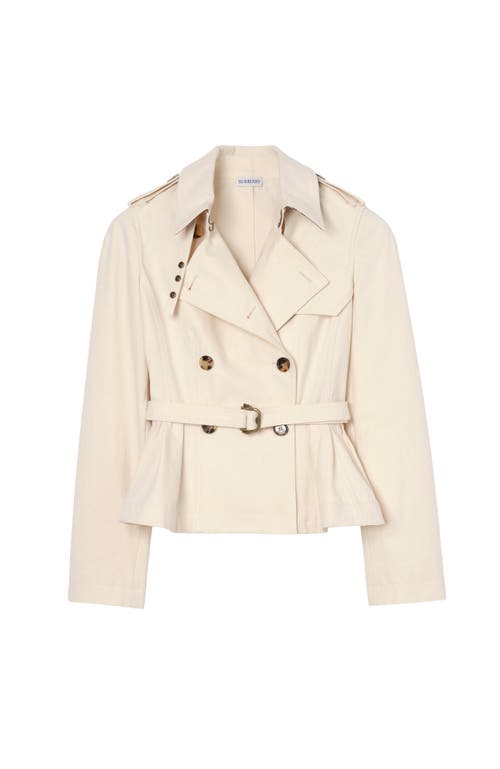 Burberry Cotton Isabella Trench Jacket In Neutral