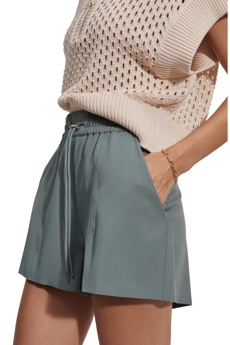 Barket Woven Shorts, Alternate, color, DARK FOREST