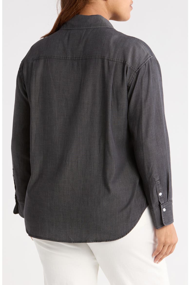 Lunette St Chambray Button-Up Shirt, Alternate, color, WASHED BLACK