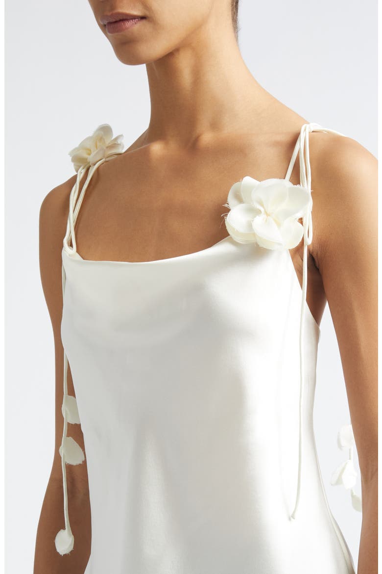 Marta Trailing Flower Silk Camisole, Alternate, color, IVORY