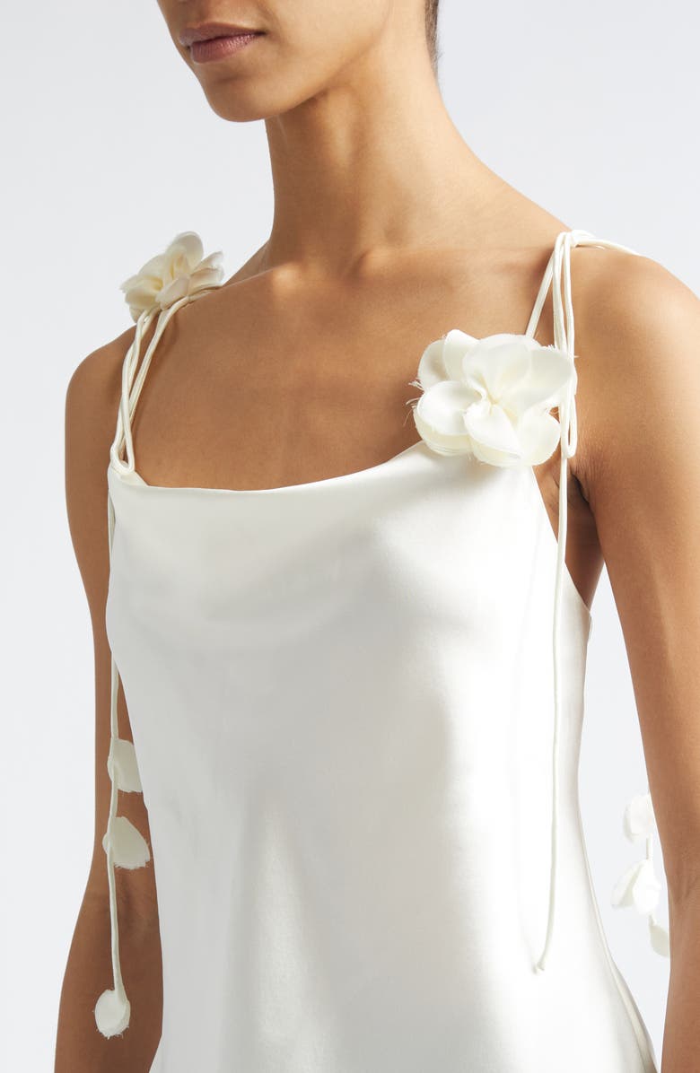 Cinq à Sept Marta Trailing Flower Silk Camisole, Alternate, color, Ivory